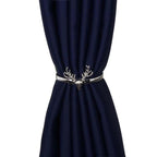 Golden Silver Curtain Clip Curtains Holders Feather Shape Tieback Buckle Clips Curtain Accessories Home Decor Modern Simple Style Curtain Tie Backs Decorative with Spring Curtain Strap Metal Plating Decorative Accessories 30cm