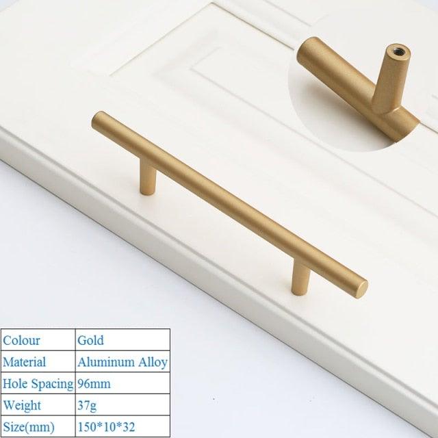 Golden Simple Fashion Aluminum Alloy Furniture Handles Bookcase Handles Wine Cabinet Handles Door Knob Handles For Cabinet Cabinet Knobs Cupboard Drawers Cabinet Dresser Bookcase Wardrobe 2.2CM Stevvex