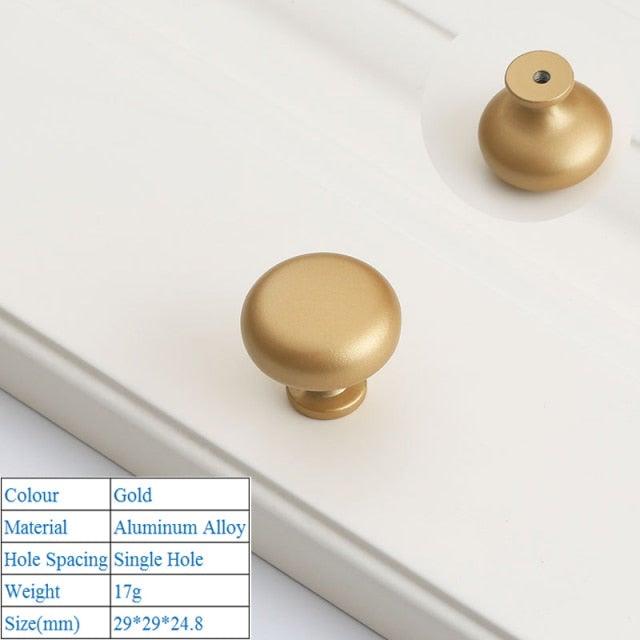 Golden Simple Fashion Aluminum Alloy Furniture Handles Bookcase Handles Wine Cabinet Handles Door Knob Handles For Cabinet Cabinet Knobs Cupboard Drawers Cabinet Dresser Bookcase Wardrobe 2.2CM Stevvex