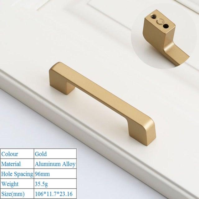 Golden Simple Fashion Aluminum Alloy Furniture Handles Bookcase Handles Wine Cabinet Handles Door Knob Handles For Cabinet Cabinet Knobs Cupboard Drawers Cabinet Dresser Bookcase Wardrobe 2.2CM Stevvex