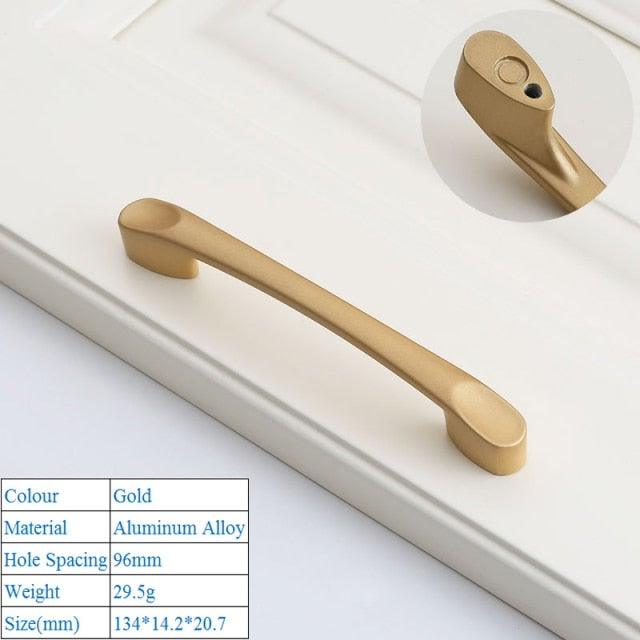 Golden Simple Fashion Aluminum Alloy Furniture Handles Bookcase Handles Wine Cabinet Handles Door Knob Handles For Cabinet Cabinet Knobs Cupboard Drawers Cabinet Dresser Bookcase Wardrobe 2.2CM Stevvex
