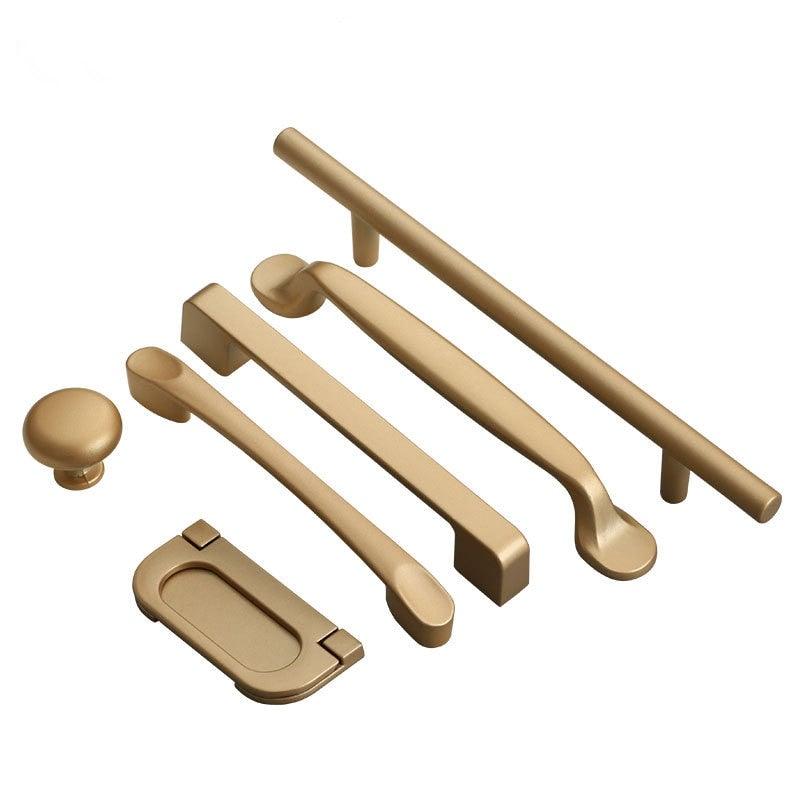 Golden Simple Fashion Aluminum Alloy Furniture Handles Bookcase Handles Wine Cabinet Handles Door Knob Handles For Cabinet Cabinet Knobs Cupboard Drawers Cabinet Dresser Bookcase Wardrobe 2.2CM Stevvex