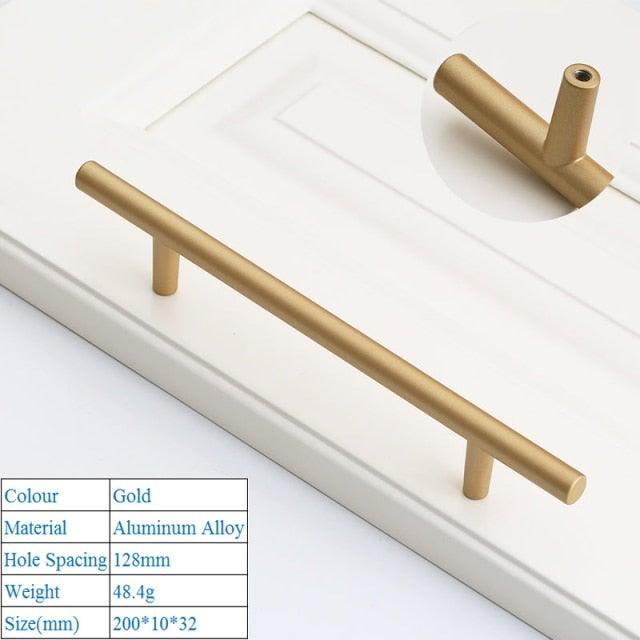 Golden Simple Fashion Aluminum Alloy Furniture Handles Bookcase Handles Wine Cabinet Handles Door Knob Handles For Cabinet Cabinet Knobs Cupboard Drawers Cabinet Dresser Bookcase Wardrobe 2.2CM Stevvex