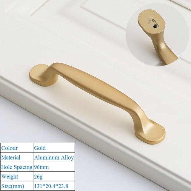Golden Simple Fashion Aluminum Alloy Furniture Handles Bookcase Handles Wine Cabinet Handles Door Knob Handles For Cabinet Cabinet Knobs Cupboard Drawers Cabinet Dresser Bookcase Wardrobe 2.2CM Stevvex