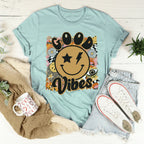 Good Vibes Tee Peachy Sunday