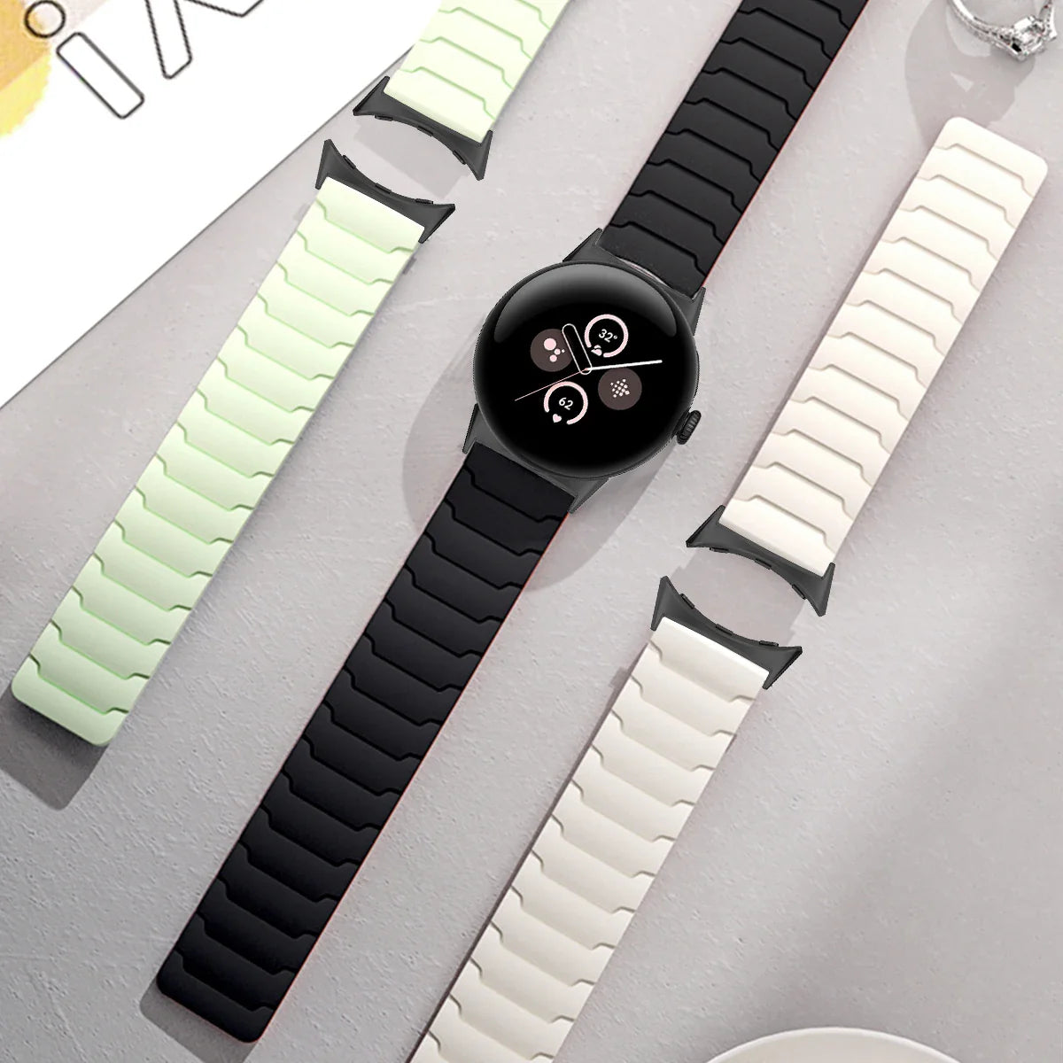 Google Pixel 1 2 3 4 41mm 45mm Silicone Band - Magnetic