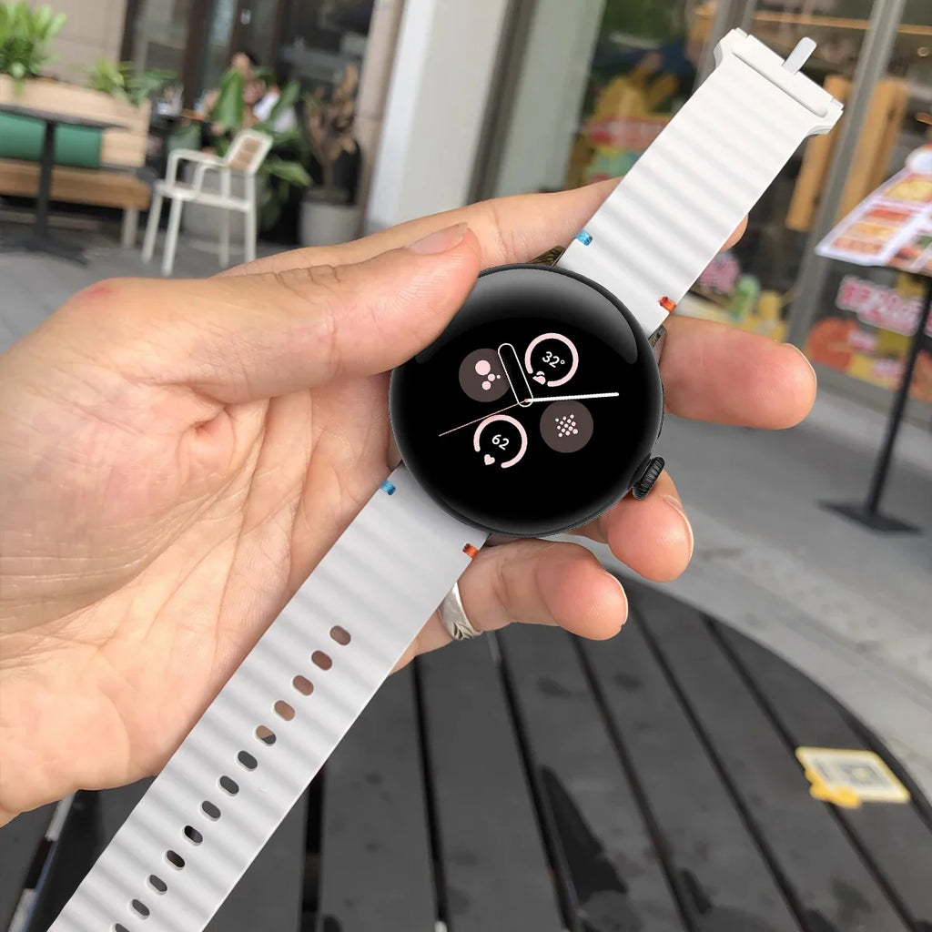 Google Pixel Watch 1 2 3 4 41mm 45mm Silicone Band-Soft