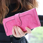 Gorgeous Matte Leather Long Wallet For Women And Lady Purse High Quality Female Wallets Card Holder Clutch Carteras Stevvex