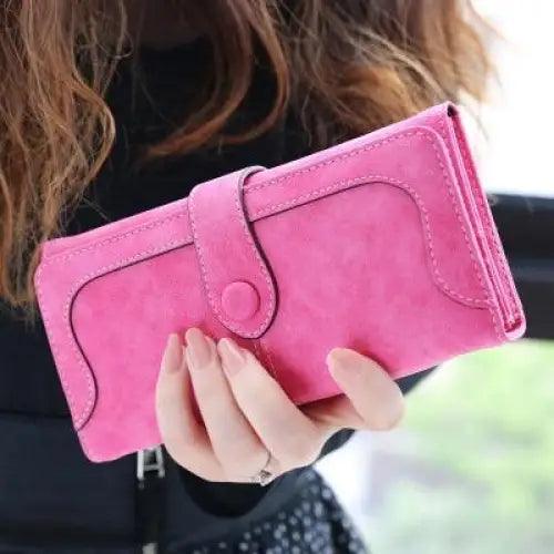 Gorgeous Matte Leather Long Wallet For Women And Lady Purse High Quality Female Wallets Card Holder Clutch Carteras Stevvex