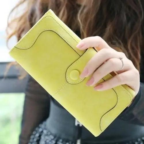Gorgeous Matte Leather Long Wallet For Women And Lady Purse High Quality Female Wallets Card Holder Clutch Carteras Stevvex