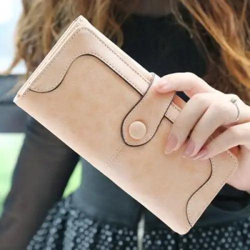 Gorgeous Matte Leather Long Wallet For Women And Lady Purse High Quality Female Wallets Card Holder Clutch Carteras Stevvex