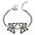 Gossamer Butterfly Chain Bracelet Adjustable Silver