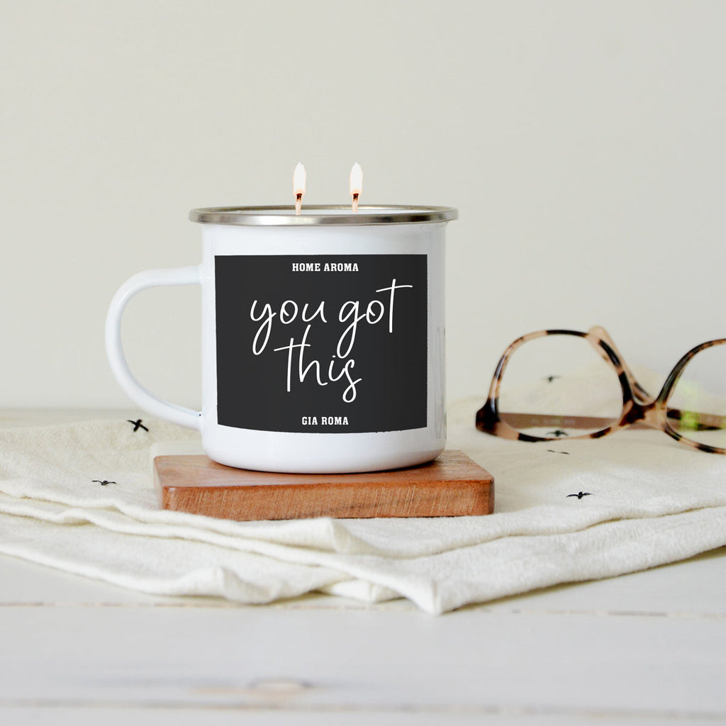 16oz Reusable Metal Candle Mug Scented Soy Candle Gift BandsCo Straps