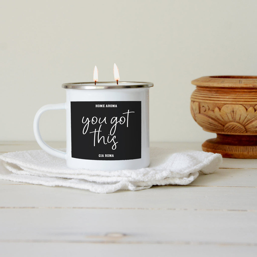16oz Reusable Metal Candle Mug Scented Soy Candle Gift BandsCo Straps
