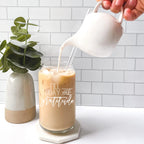 Gratitude 17oz Glass Tumbler With Bamboo Lid And Straw - Reusable Drinkware