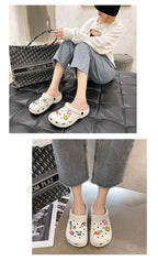Gray Cute Summer Sandals Women Beach Sandals Non Slip Comfortable Lightweight Outdoor Sandals Woman Light Weight Quick Drying Slip-On Garden Clog Shoes Rubber Slipper Stevvex