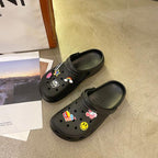 Gray Cute Summer Sandals Women Beach Sandals Non Slip Comfortable Lightweight Outdoor Sandals Woman Light Weight Quick Drying Slip-On Garden Clog Shoes Rubber Slipper Stevvex