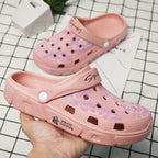 Gray Cute Summer Sandals Women Beach Sandals Non Slip Comfortable Lightweight Outdoor Sandals Woman Light Weight Quick Drying Slip-On Garden Clog Shoes Rubber Slipper Stevvex