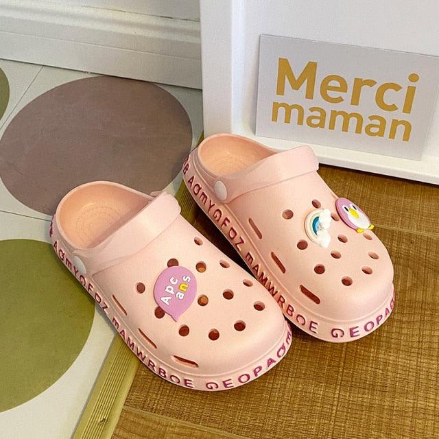 Gray Cute Summer Sandals Women Beach Sandals Non Slip Comfortable Lightweight Outdoor Sandals Woman Light Weight Quick Drying Slip-On Garden Clog Shoes Rubber Slipper Stevvex