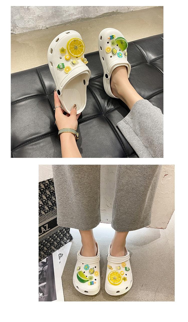 Gray Cute Summer Sandals Women Beach Sandals Non Slip Comfortable Lightweight Outdoor Sandals Woman Light Weight Quick Drying Slip-On Garden Clog Shoes Rubber Slipper Stevvex