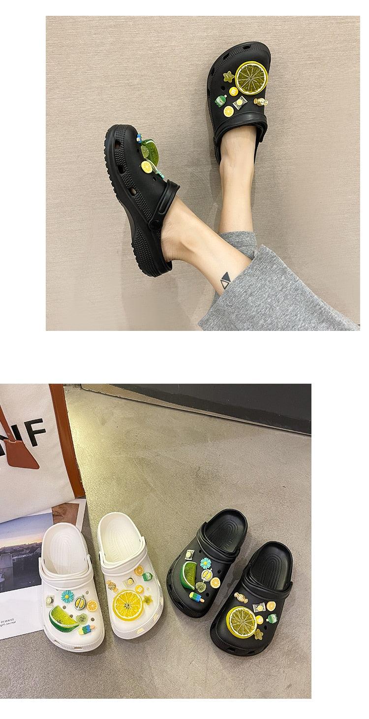 Gray Cute Summer Sandals Women Beach Sandals Non Slip Comfortable Lightweight Outdoor Sandals Woman Light Weight Quick Drying Slip-On Garden Clog Shoes Rubber Slipper Stevvex