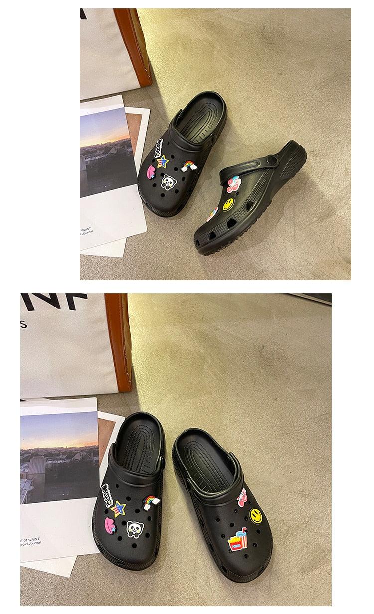 Gray Cute Summer Sandals Women Beach Sandals Non Slip Comfortable Lightweight Outdoor Sandals Woman Light Weight Quick Drying Slip-On Garden Clog Shoes Rubber Slipper Stevvex