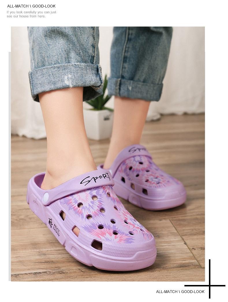 Gray Cute Summer Sandals Women Beach Sandals Non Slip Comfortable Lightweight Outdoor Sandals Woman Light Weight Quick Drying Slip-On Garden Clog Shoes Rubber Slipper Stevvex