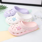 Gray Cute Summer Sandals Women Beach Sandals Non Slip Comfortable Lightweight Outdoor Sandals Woman Light Weight Quick Drying Slip-On Garden Clog Shoes Rubber Slipper Stevvex