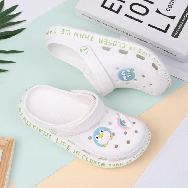 Gray Cute Summer Sandals Women Beach Sandals Non Slip Comfortable Lightweight Outdoor Sandals Woman Light Weight Quick Drying Slip-On Garden Clog Shoes Rubber Slipper Stevvex