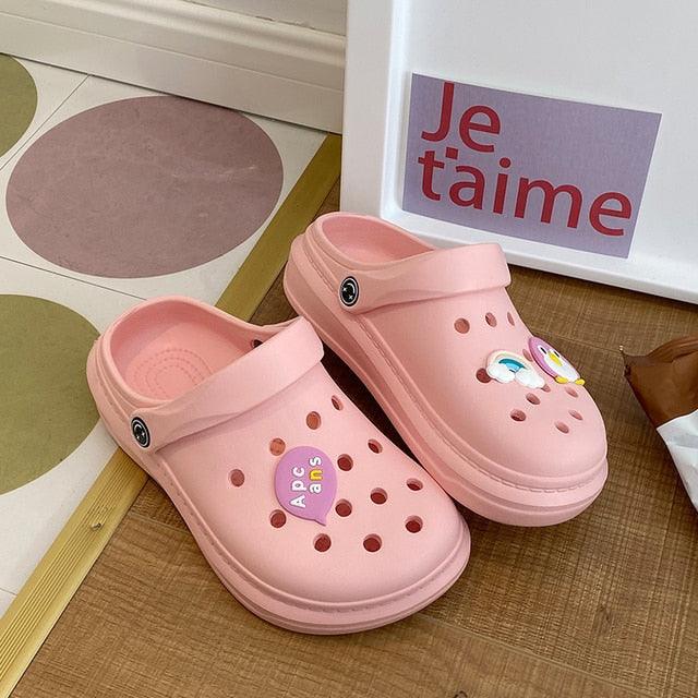 Gray Cute Summer Sandals Women Beach Sandals Non Slip Comfortable Lightweight Outdoor Sandals Woman Light Weight Quick Drying Slip-On Garden Clog Shoes Rubber Slipper Stevvex