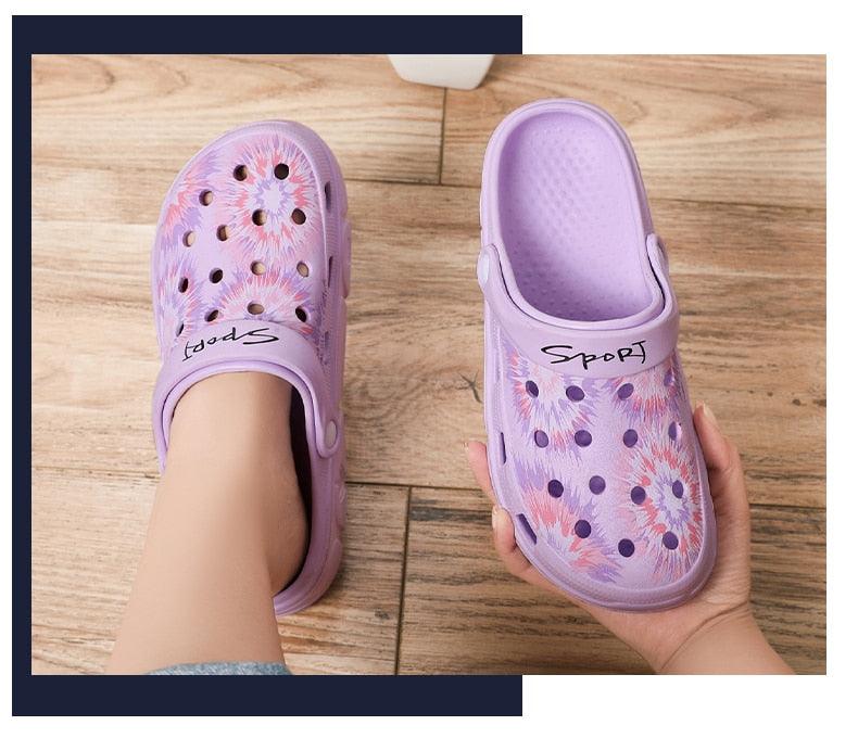 Gray Cute Summer Sandals Women Beach Sandals Non Slip Comfortable Lightweight Outdoor Sandals Woman Light Weight Quick Drying Slip-On Garden Clog Shoes Rubber Slipper Stevvex