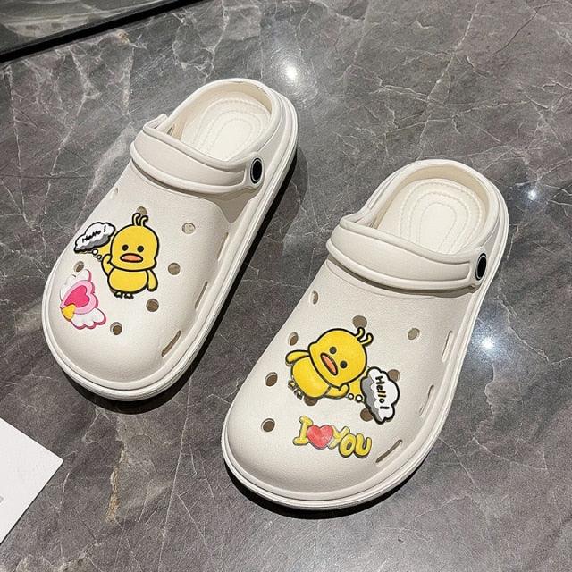 Gray Cute Summer Sandals Women Beach Sandals Non Slip Comfortable Lightweight Outdoor Sandals Woman Light Weight Quick Drying Slip-On Garden Clog Shoes Rubber Slipper Stevvex