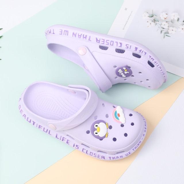 Gray Cute Summer Sandals Women Beach Sandals Non Slip Comfortable Lightweight Outdoor Sandals Woman Light Weight Quick Drying Slip-On Garden Clog Shoes Rubber Slipper Stevvex