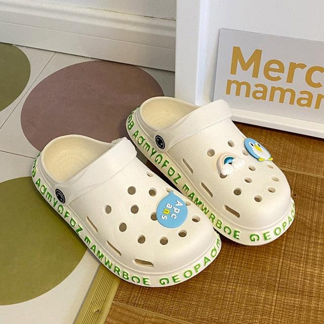 Gray Cute Summer Sandals Women Beach Sandals Non Slip Comfortable Lightweight Outdoor Sandals Woman Light Weight Quick Drying Slip-On Garden Clog Shoes Rubber Slipper Stevvex