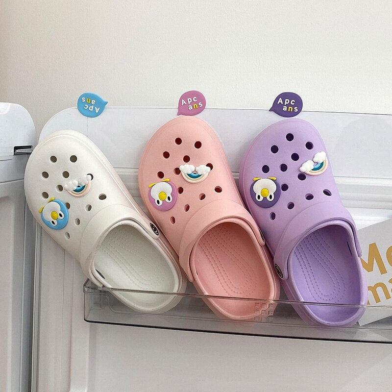 Gray Cute Summer Sandals Women Beach Sandals Non Slip Comfortable Lightweight Outdoor Sandals Woman Light Weight Quick Drying Slip-On Garden Clog Shoes Rubber Slipper Stevvex