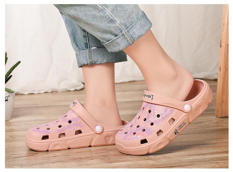 Gray Cute Summer Sandals Women Beach Sandals Non Slip Comfortable Lightweight Outdoor Sandals Woman Light Weight Quick Drying Slip-On Garden Clog Shoes Rubber Slipper Stevvex