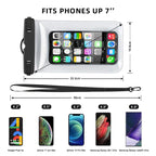 Gray Drop Resistant Waterproof Bag For Mobile Phones Under 6.9 Inches Plastic Mobile Phone Waterproof Case Diving Seal Phone Case Waterproof Pouch Phone  Underwater Case 35m