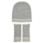 Gray Interwoven Alpaca Fingerless Gloves Long Wrist Warmers With Thumb Slit BandsCo Straps