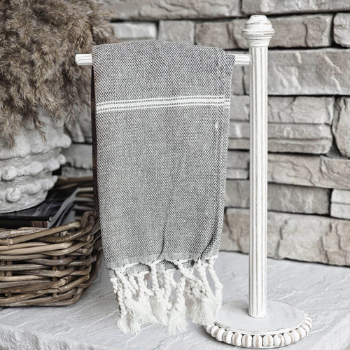 Turkish Hand Towel Oversized 100% Cotton Peshtemal Lightweight Absorbent BandsCo Straps