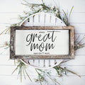 Funny Mom Sign Every Great Mom Says The F Word Wood Desk Or Wall Decor BandsCo Straps