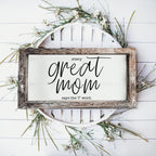 Funny Mom Sign Every Great Mom Says The F Word Wood Desk Or Wall Decor BandsCo Straps