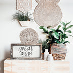 Funny Mom Sign Every Great Mom Says The F Word Wood Desk Or Wall Decor BandsCo Straps