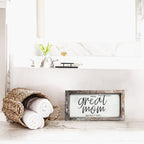 Funny Mom Sign Every Great Mom Says The F Word Wood Desk Or Wall Decor BandsCo Straps