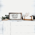 Funny Mom Sign Every Great Mom Says The F Word Wood Desk Or Wall Decor BandsCo Straps