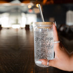 Every Great Mom 17oz Glass Tumbler With Bamboo Lid And Stainless Straws Gift For Mom