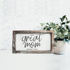 Funny Mom Sign Every Great Mom Says The F Word Wood Desk Or Wall Decor BandsCo Straps