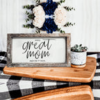 Funny Mom Sign Every Great Mom Says The F Word Wood Desk Or Wall Decor BandsCo Straps