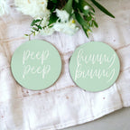 Easter Spring Ceramic Coaster Set 4 Inch Absorbent Drink Coasters Table Protectors Pack BandsCo Straps