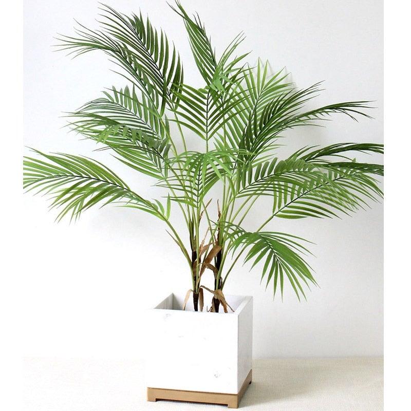 Green Artificial Palm Leaves Plastic Tropical Tree Fake  Indoor Outdoor Garden Home Outdoor Decorations Stevvex