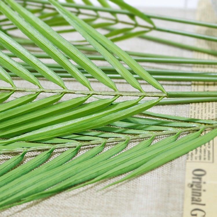 Green Artificial Palm Leaves Plastic Tropical Tree Fake  Indoor Outdoor Garden Home Outdoor Decorations Stevvex